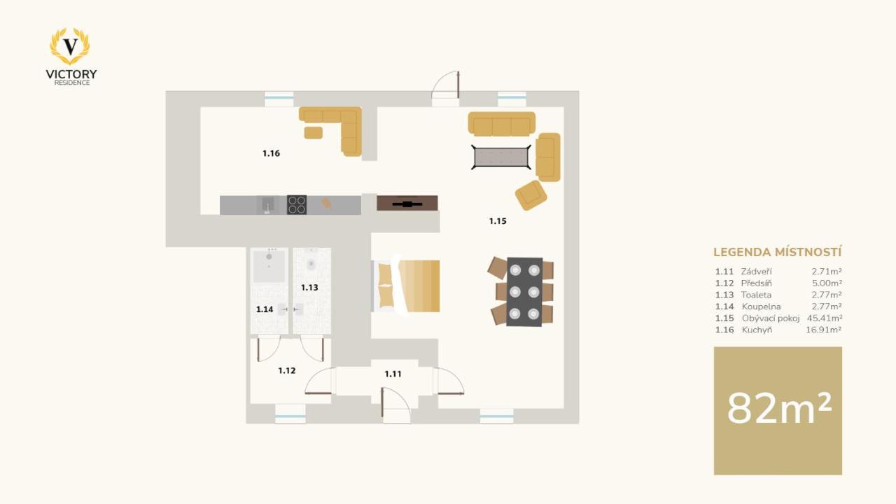 Prosecne Apartmany Victory Residence מראה חיצוני תמונה